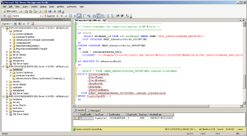 how to create database snapshot in sql server 2008